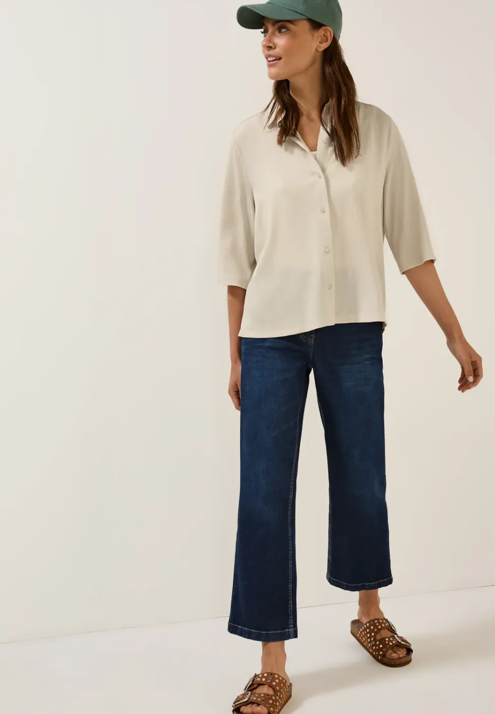 Overhemdblouse met structuur