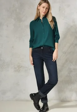 Overhemdblouse met structuur