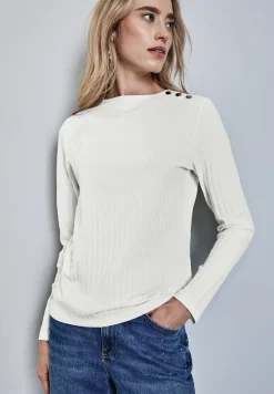 Overhemd met lange mouwen en knoopdetails