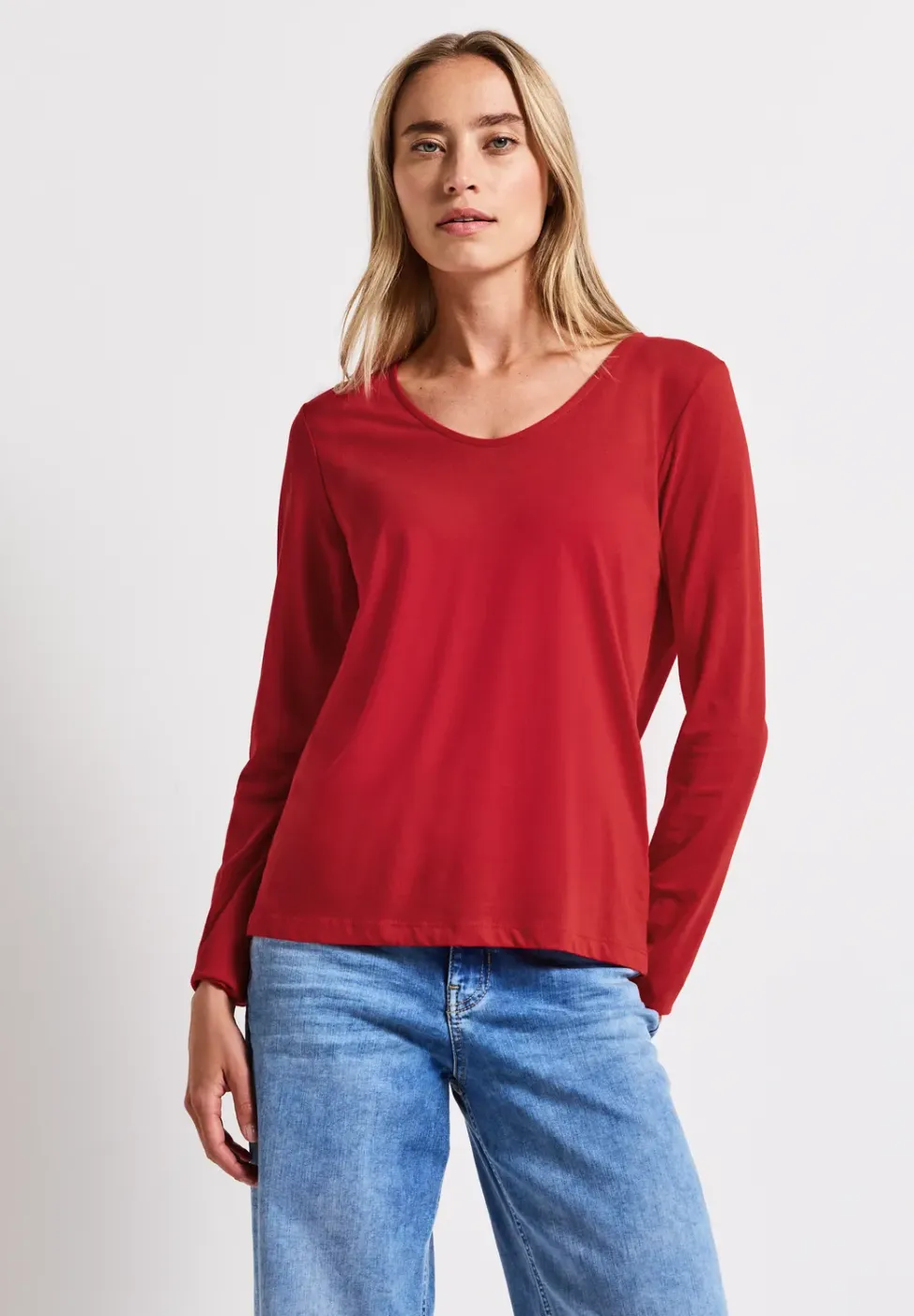 Overhemd met lange mouwen in effen kleur