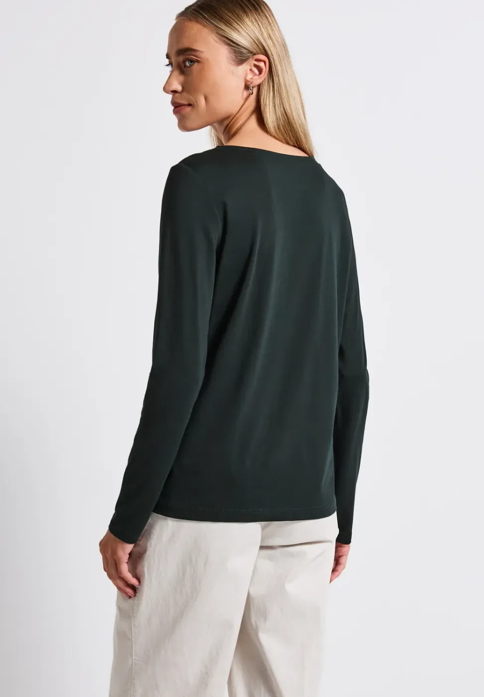 Overhemd met lange mouwen in effen kleur