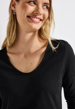 Overhemd met lange mouwen in effen kleur