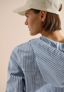 Overshirt met capuchon en strepen