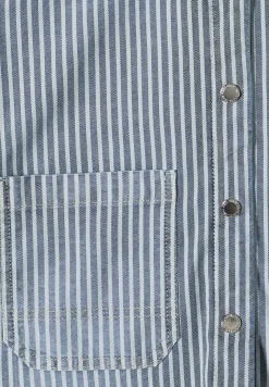 Overshirt met capuchon en strepen