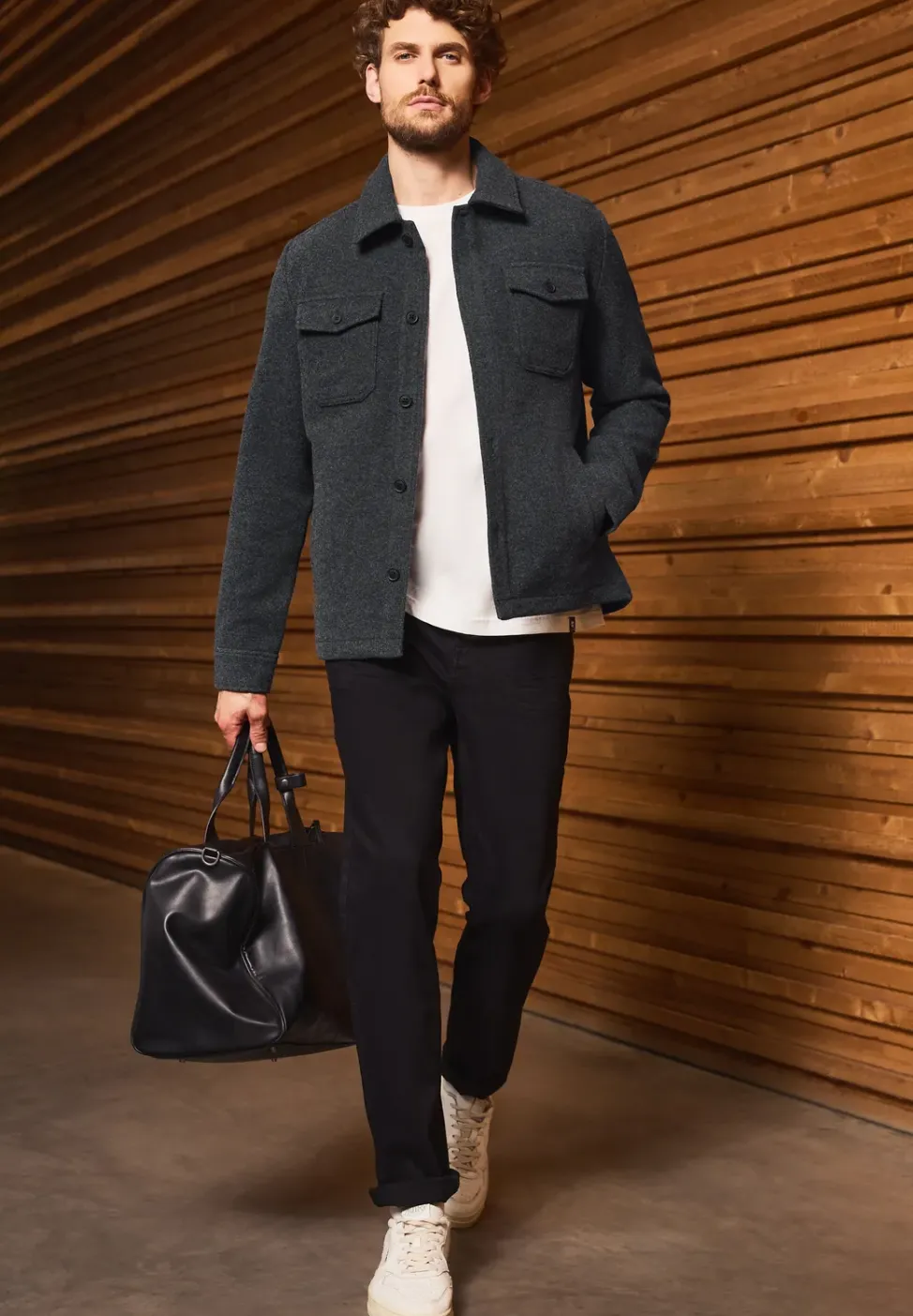 Overshirt met wol