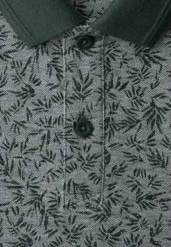 Oxford poloshirt met korte mouwen en print