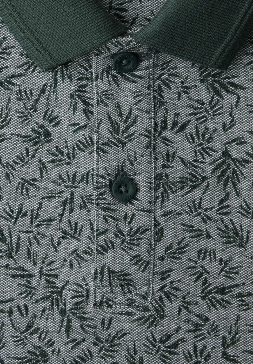 Oxford poloshirt met korte mouwen en print