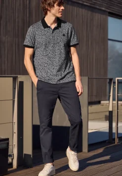 Oxford poloshirt met korte mouwen en print
