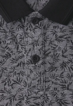 Oxford poloshirt met korte mouwen en print