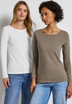 2-pack shirts met lange mouwen