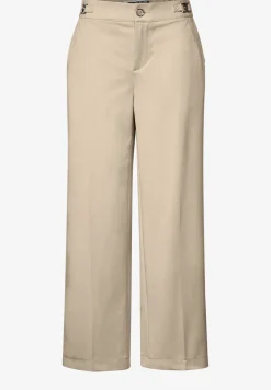 Pantalon met rechte pijpen piquée