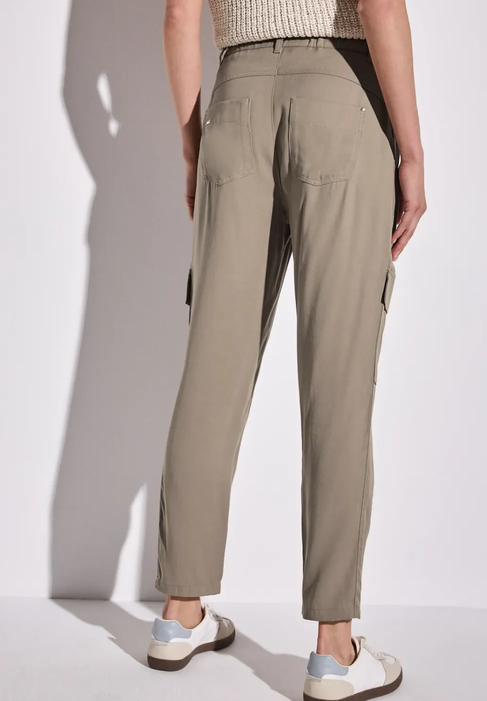 Paperbag broek in cargolook