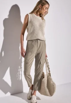 Paperbag broek in cargolook