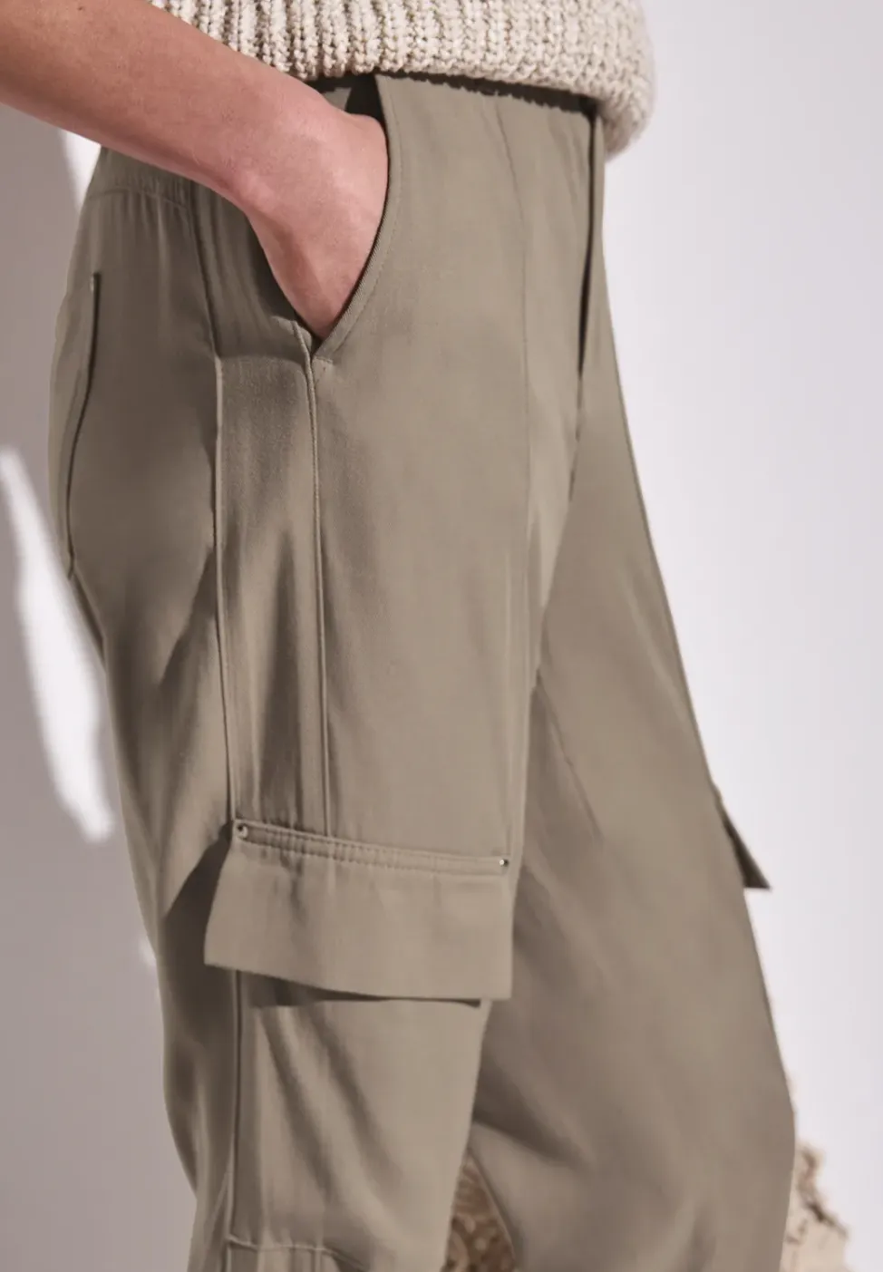 Paperbag broek in cargolook