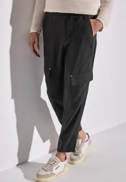 Paperbag broek in cargolook