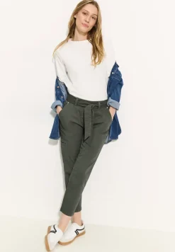 Papertouch broek met riem