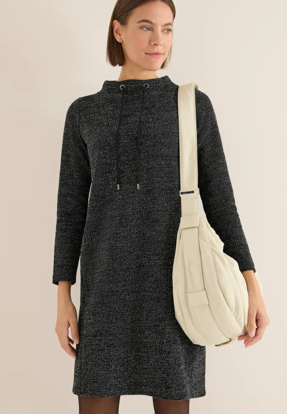 Peper en zout look jurk