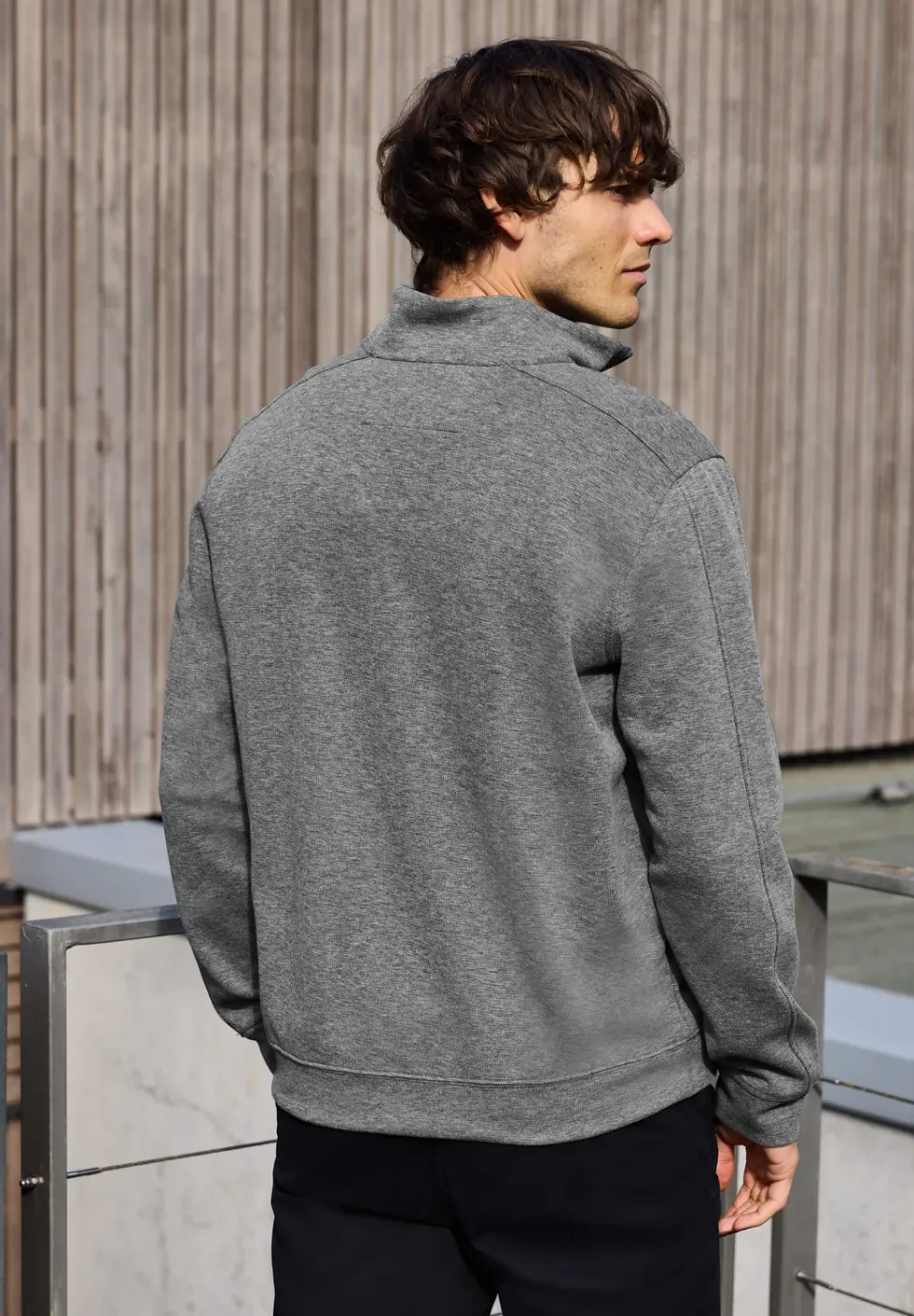 Piqué Troyer sweatshirt