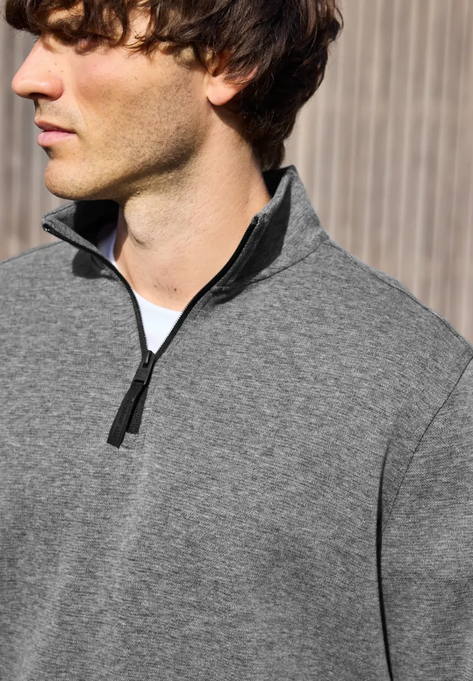 Piqué Troyer sweatshirt