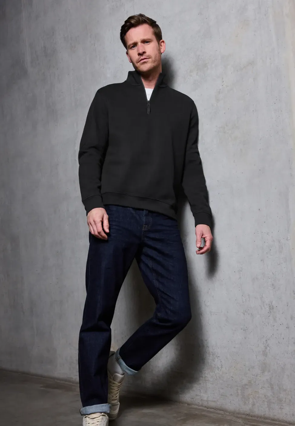 Piqué Troyer sweatshirt