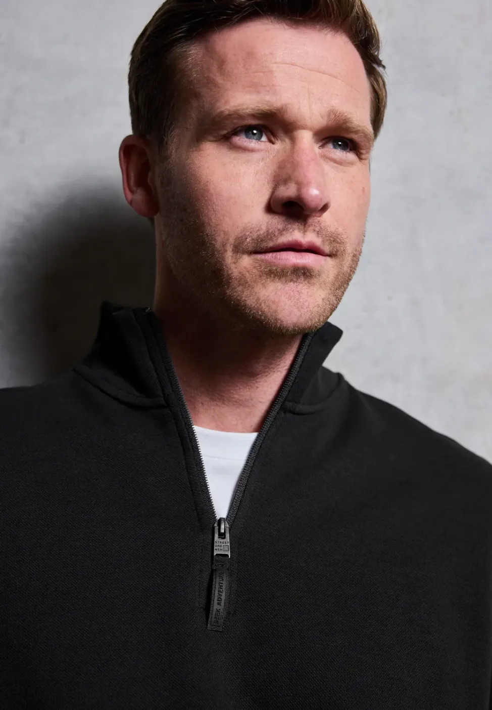 Piqué Troyer sweatshirt