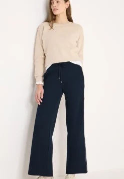Piqué broek met band