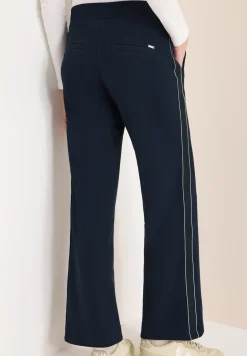 Piqué broek met band