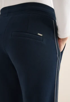 Piqué broek met band
