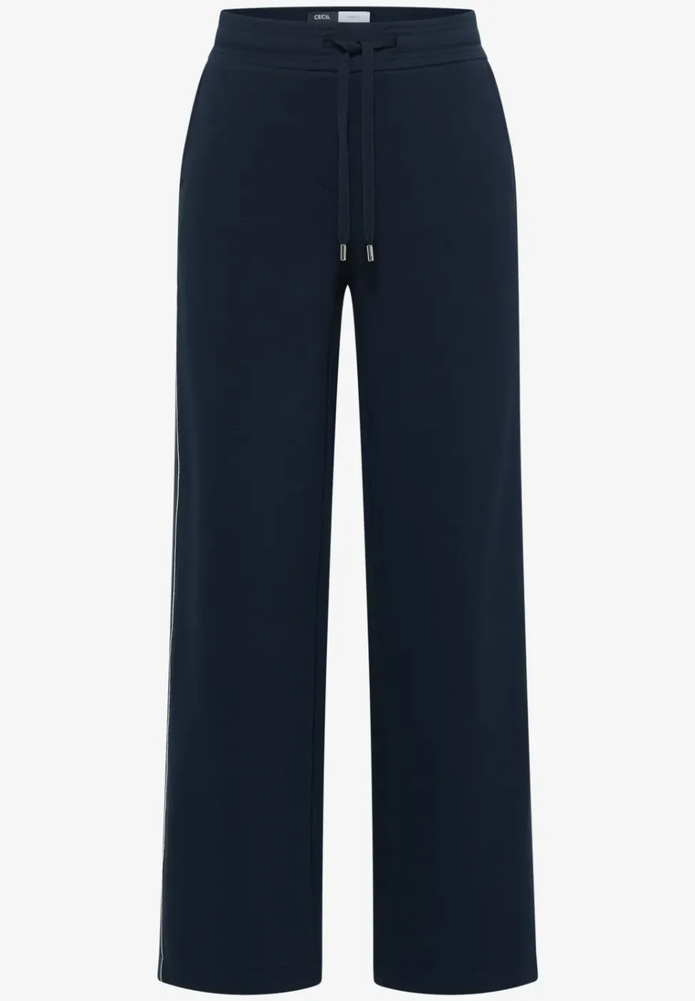 Piqué broek met band