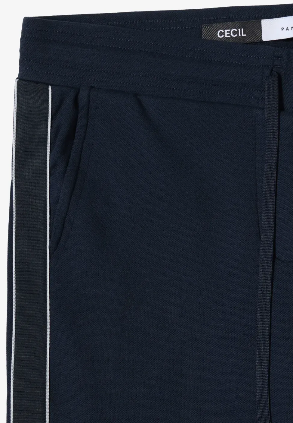 Piqué broek met band
