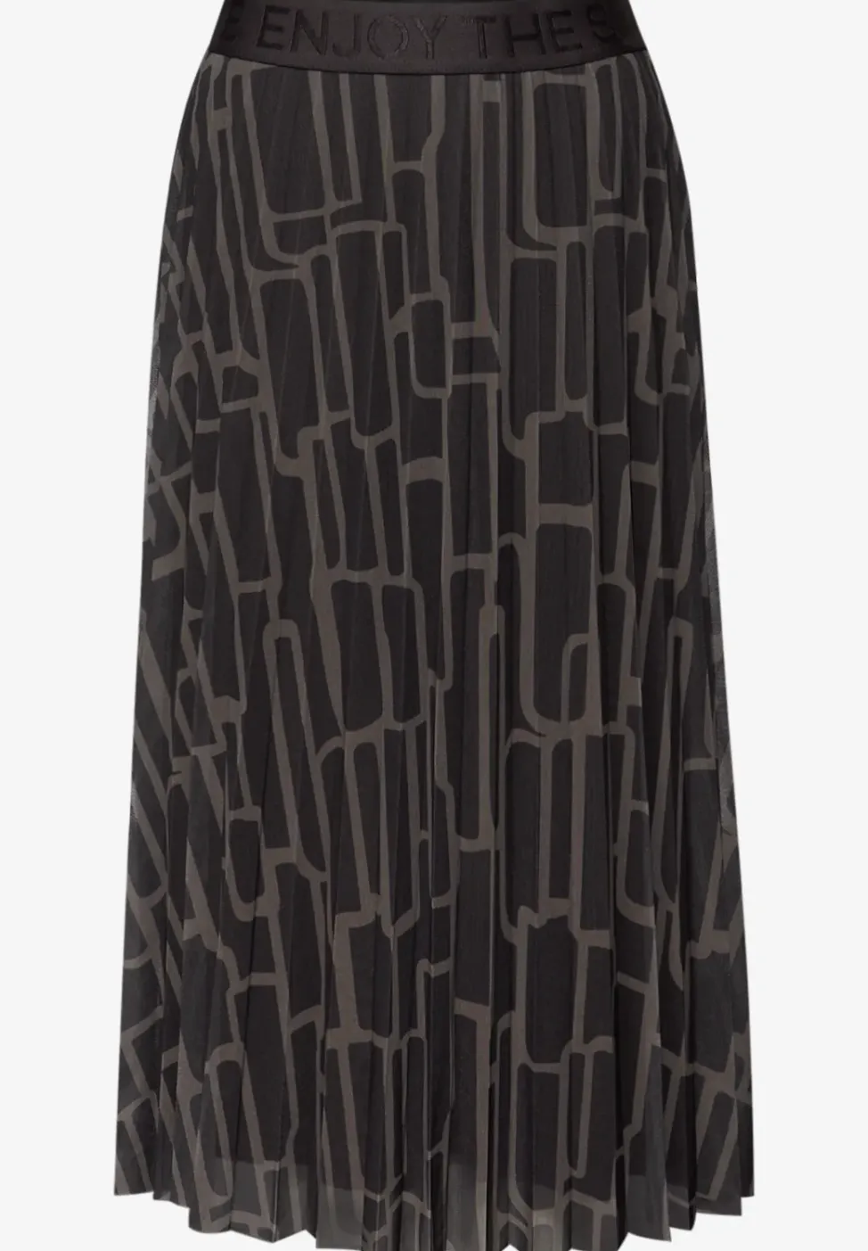 Plooirok van mesh met print