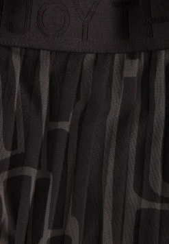 Plooirok van mesh met print