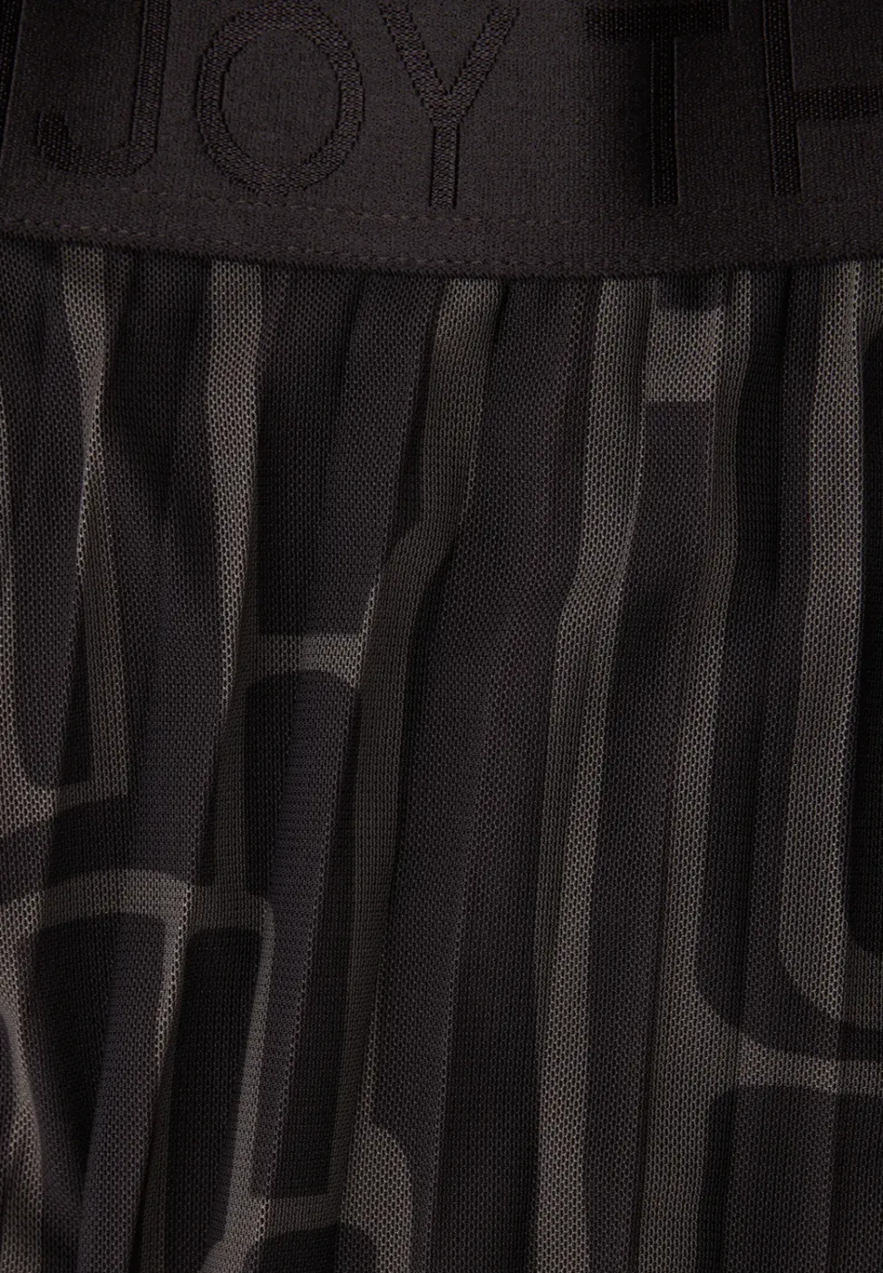 Plooirok van mesh met print