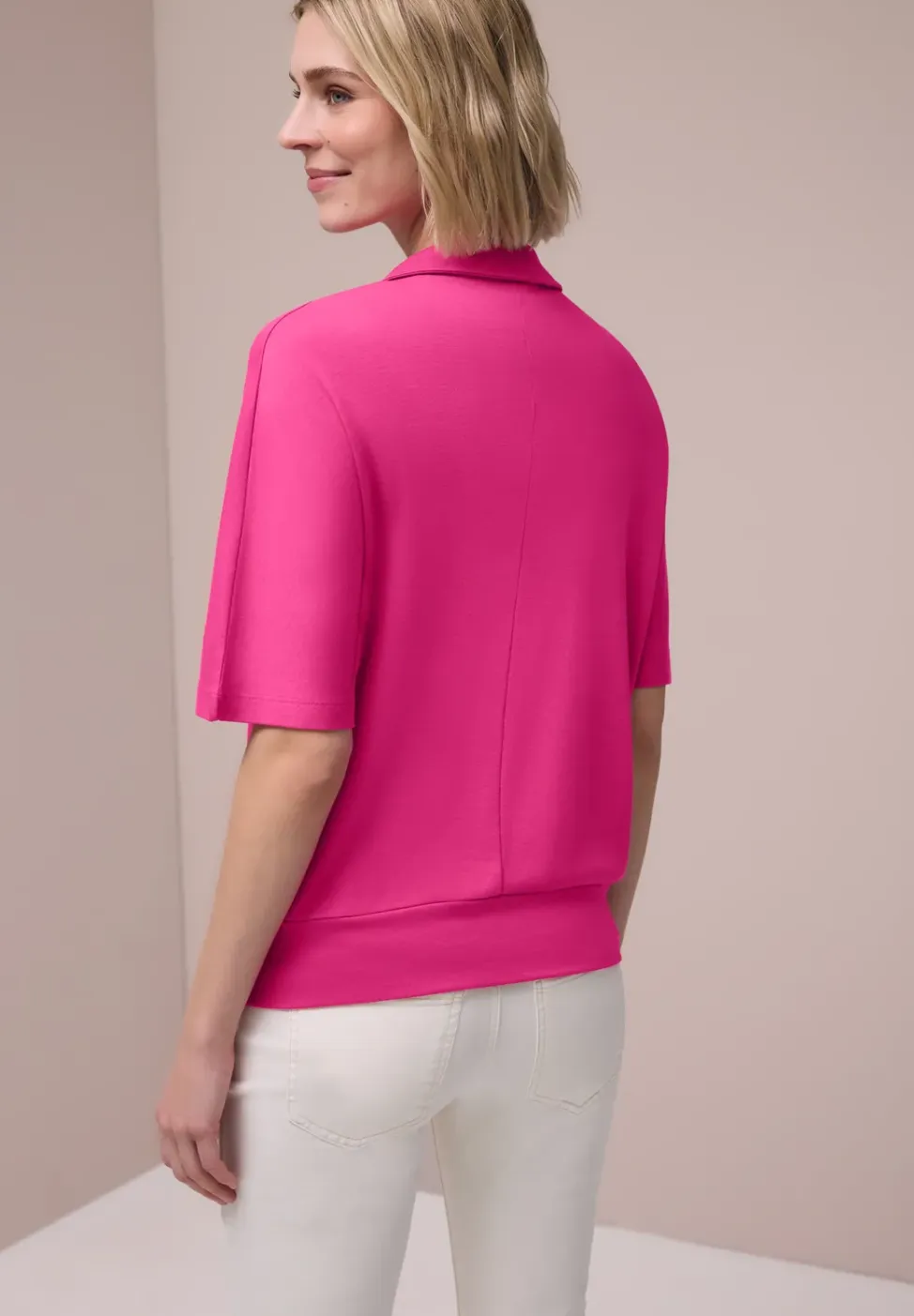 Poloshirt met elastische tailleband