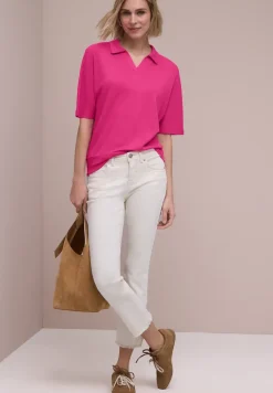 Poloshirt met elastische tailleband