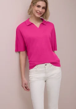 Poloshirt met elastische tailleband