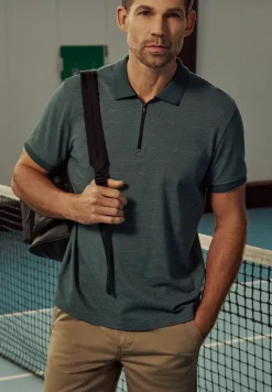 Poloshirt met korte mouwen en rits
