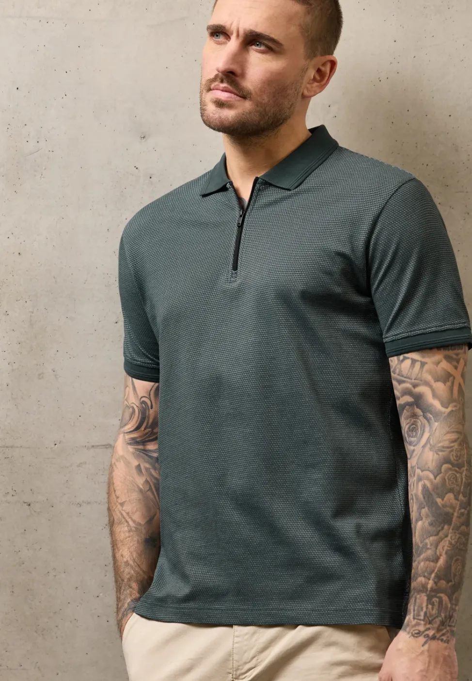 Poloshirt met korte mouwen en rits
