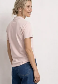 Poloshirt met korte mouwen en geribde structuur