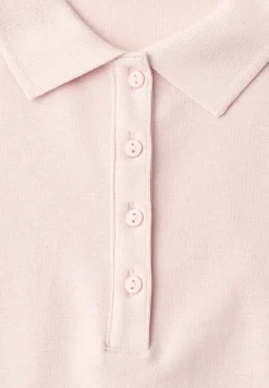 Poloshirt met korte mouwen en geribde structuur