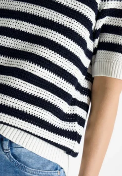 Poloshirt met korte mouwen in gehaakte kwaliteit