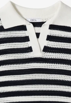 Poloshirt met korte mouwen in gehaakte kwaliteit