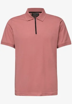 Poloshirt met korte mouwen in een gemêleerde look