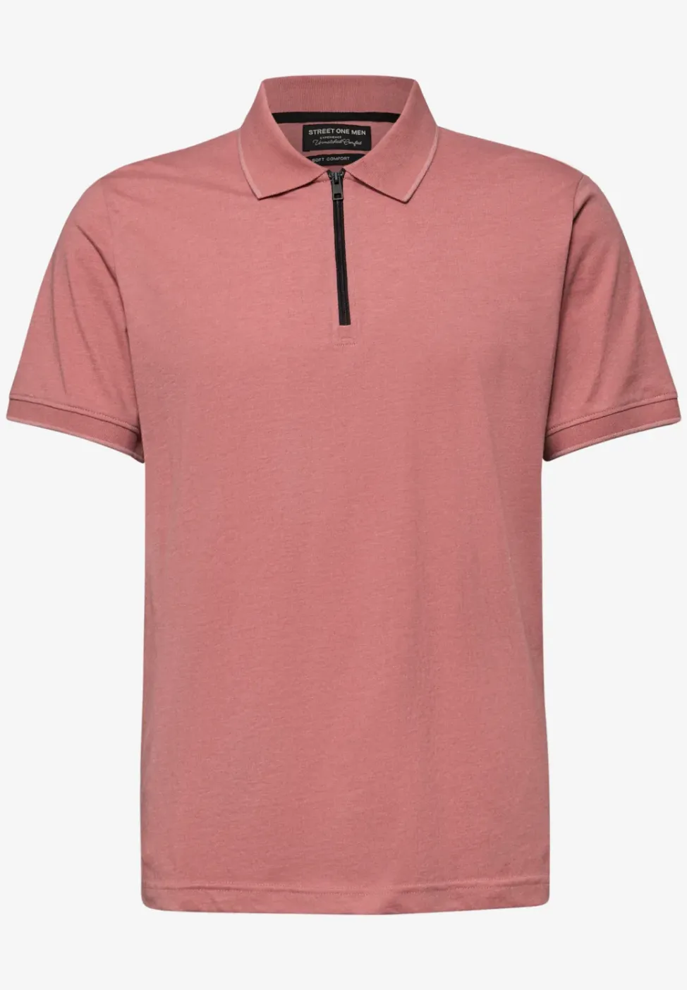 Poloshirt met korte mouwen in een gemêleerde look