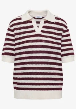 Poloshirt met korte mouwen in gehaakte kwaliteit