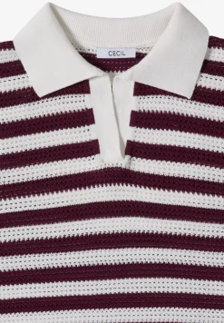 Poloshirt met korte mouwen in gehaakte kwaliteit
