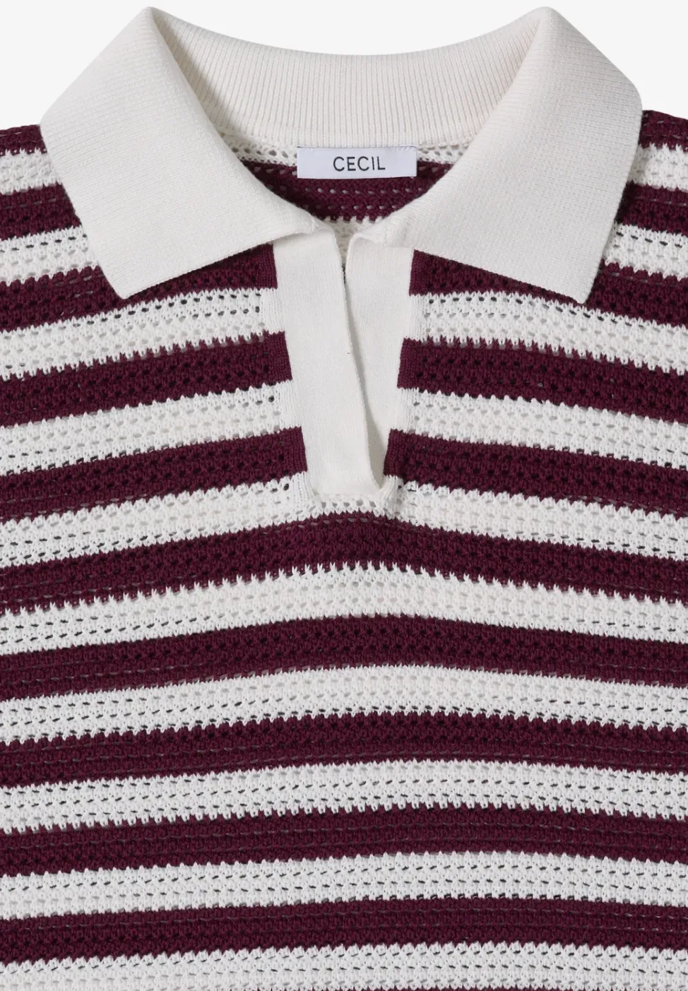 Poloshirt met korte mouwen in gehaakte kwaliteit