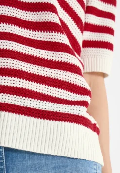 Poloshirt met korte mouwen in gehaakte kwaliteit