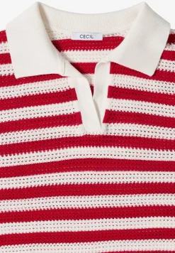 Poloshirt met korte mouwen in gehaakte kwaliteit