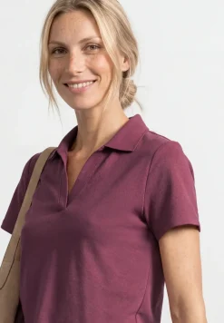 Poloshirt met korte mouwen en gespleten hals